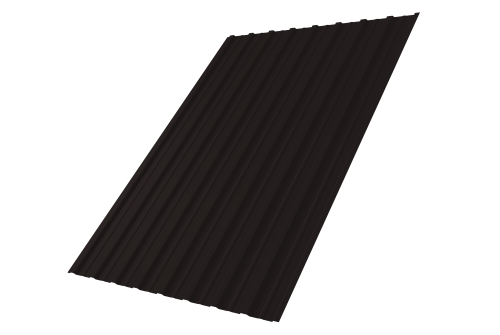 Профнастил С10A 0,5 PurLite Мatt RAL 9005 черный