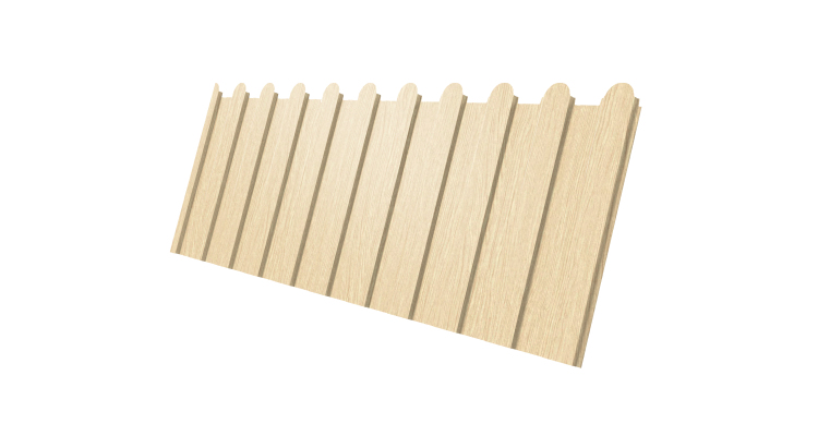 Профнастил С8А фигурный 0,45 Print Elite Milky Wood TwinColor