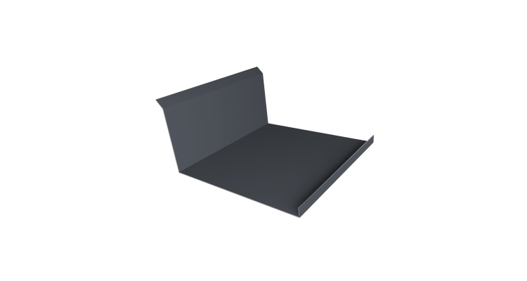 Планка примыкания нижняя 20х122х260х15 0,5 PurLite Matt RAL 7024 мокрый асфальт (2м)