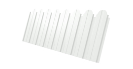 Профнастил C10B фигурный 0.45 PE-Double RAL 9003 сигнальный белый