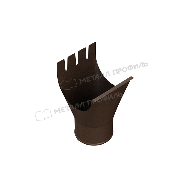 Воронка выпускная Металл Профиль Foramina Freeze D125/100 DarkBrown