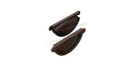 Заглушка желоба Металл Профиль Foramina Freeze D125 DarkBrown