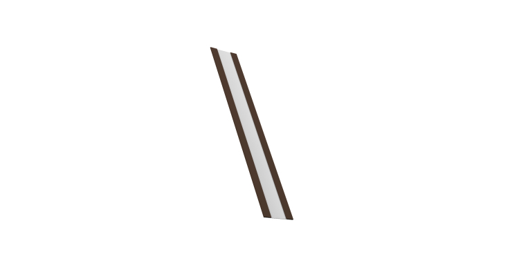 Крепежная планка жалюзи Milan, Milan Slim, Tokyo 0,5 Drap RAL 8017 шоколад (2,5м)