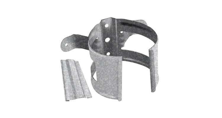 Кронштейн трубы на дерево GL ZN 100 мм Zn цинк