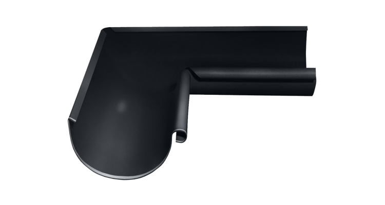 Угол желоба внутренний GL PE 90 гр 150 мм RAL 7024 мокрый асфальт